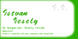 istvan vesely business card